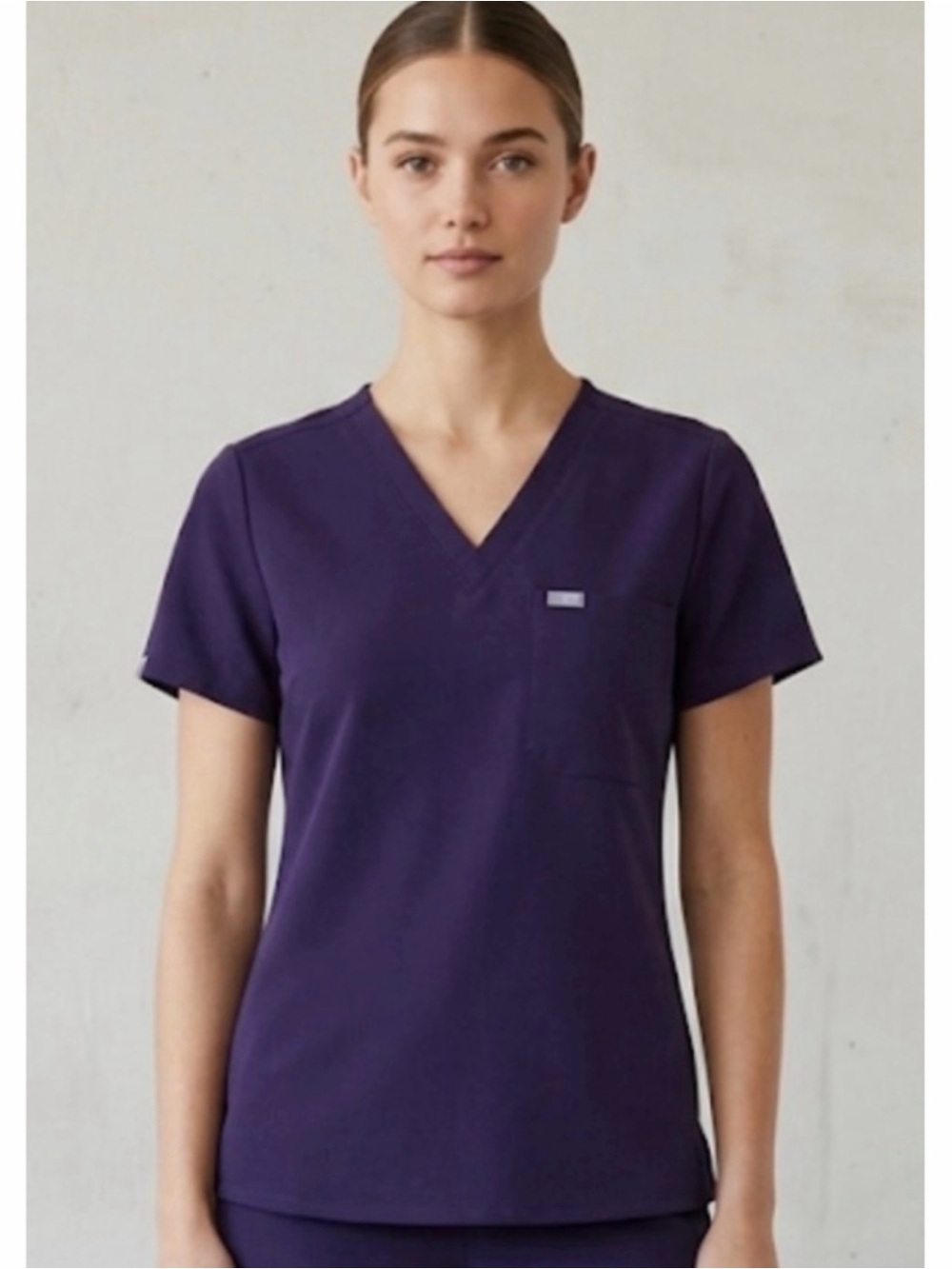 Figs Women’s Deep Purple One Pocket Catarina Scrub Top‎ XXL